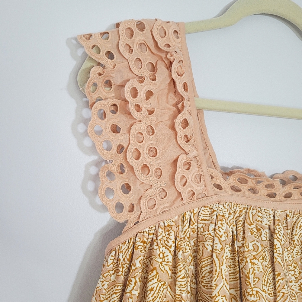*SOLD* ANTHROPOLOGIE LET ME BE Eyelet Swing Ruffle Sleeveless - Picture 7 of 11